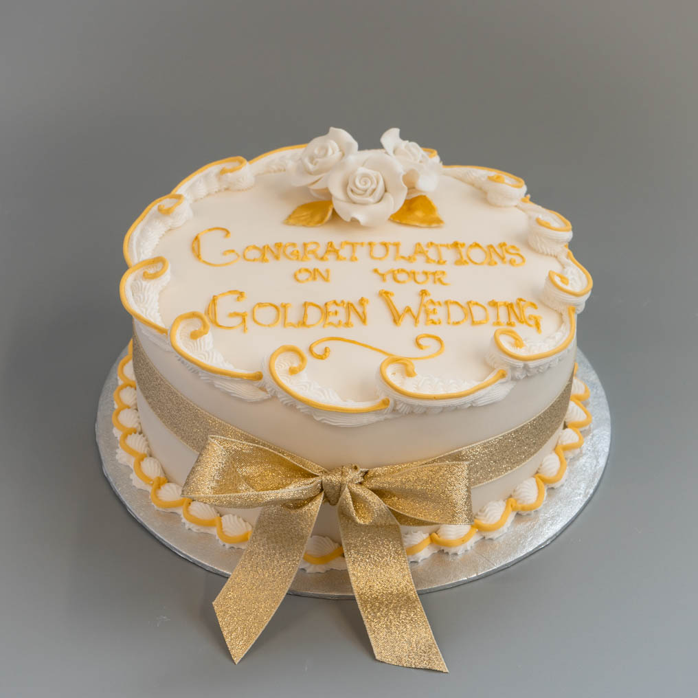 Golden Anniversary Cake - Regency Cakes Online Shop