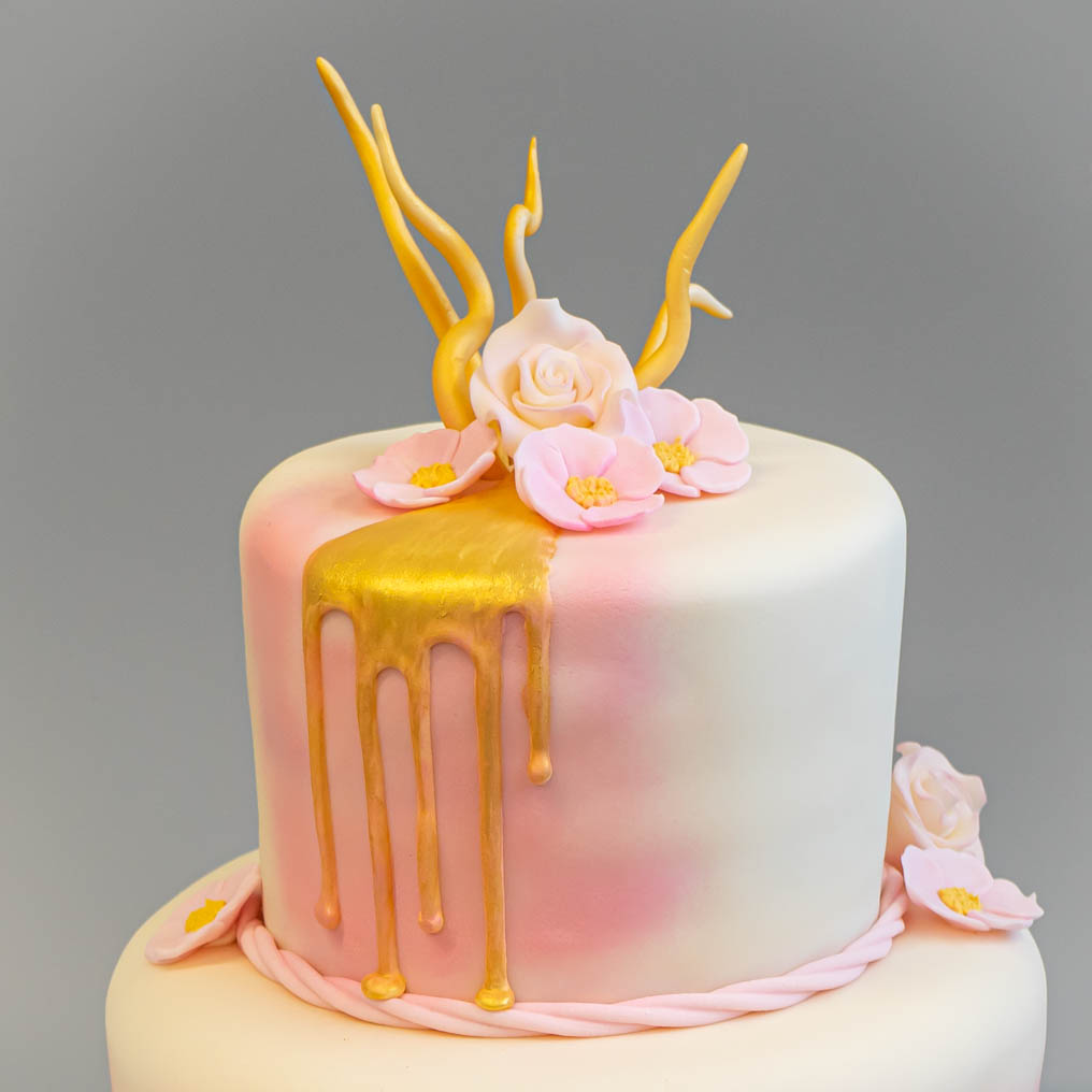 Pink Ombre' Rosette Cake - CakeCentral.com