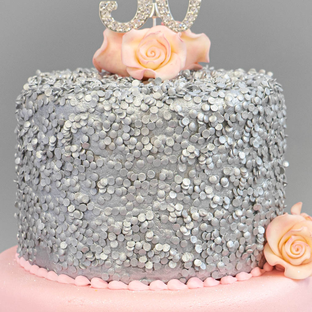 Silver Marble Wedding Cake - Greenhalghs Craft Bakery