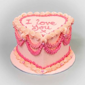 Buttercream Valentine Heart Cake